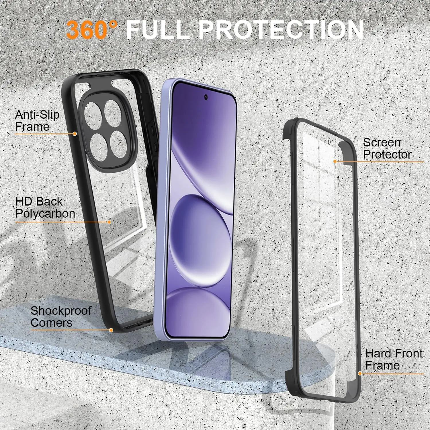 Enhanced Shockproof Full Body Protection Case with Screen Protector