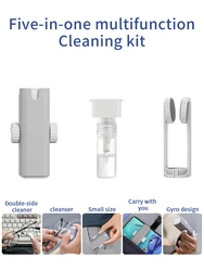 Ultimate 5 - in - 1 Screen & Lens Cleaning Kit - Premium Dust Removal and Microfiber Cloth Set (White)