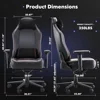 Big and Tall Gaming Chair 350lbs-Racing Computer Gamer Chair, Ergonomic Office PC Chair with Wide Seat, Adjustable 4D Armrest 2
