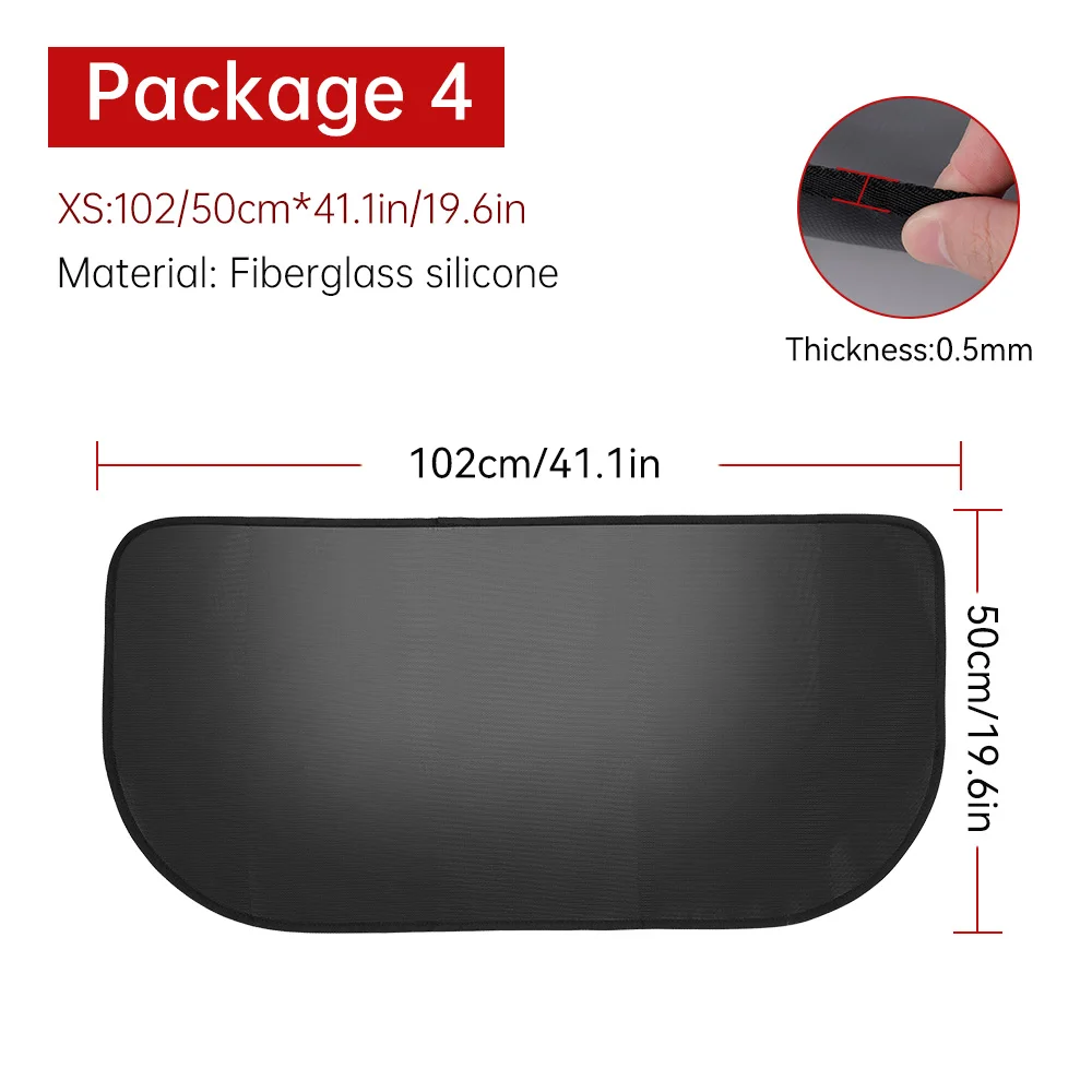 Plaque Sol Poele A Bois NQEUEPN Tapis De Cheminée, Tapis De Foyer 107x60cm Protection De Tapis De Barbecue Sol