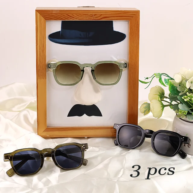 1/2/3 Pcs Wholesale New Square Retro Sunglasses Men Fashion Punk Sun Glasses Women Travel Eyewear Lunette De Soleil Femme UV400 2