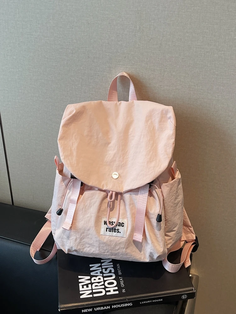 Simple Japanese Style Large Capacity Portable Women's Backpack 2025 New Fashion Shopping Travel Commuting Bag Shoulder Bag - 2