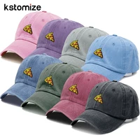 Pizza Embroidered Baseball Caps for Men Women Retro Soft Washed Cotton Dad Hat Snapback Cap Wholesale Dropshipping 1