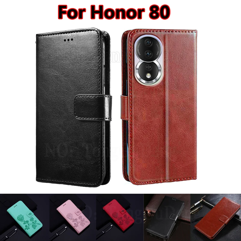 

on Carcasas Huawei Honor 80 Mujer Case Luxury Magnetic Leather Phone Capa Funda Para Honor 80 honor80 ANN-AN00 Wallet Cover Etui