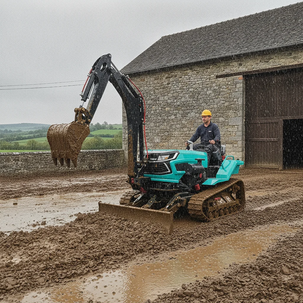 25 PS Gummiketten-Raupentraktor, multifunktionaler Mini-Dieseltraktor für die Landwirtschaft, Reisfeld-Bodenfräse, Landwirtschaftsmaschine