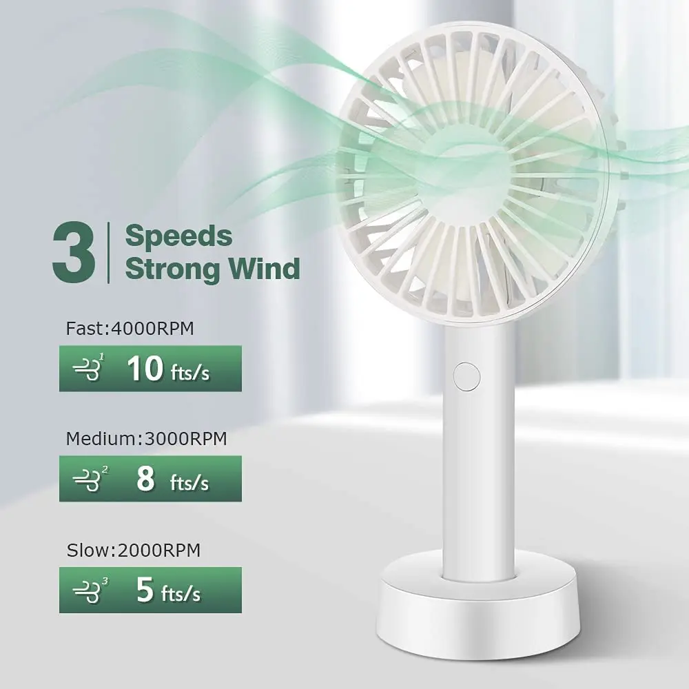 Handheld Pocket Fan Portable Small Fan USB Charging Three-gear Adjustment Summer Cool Fan Outdoor Camping Dryer Fans