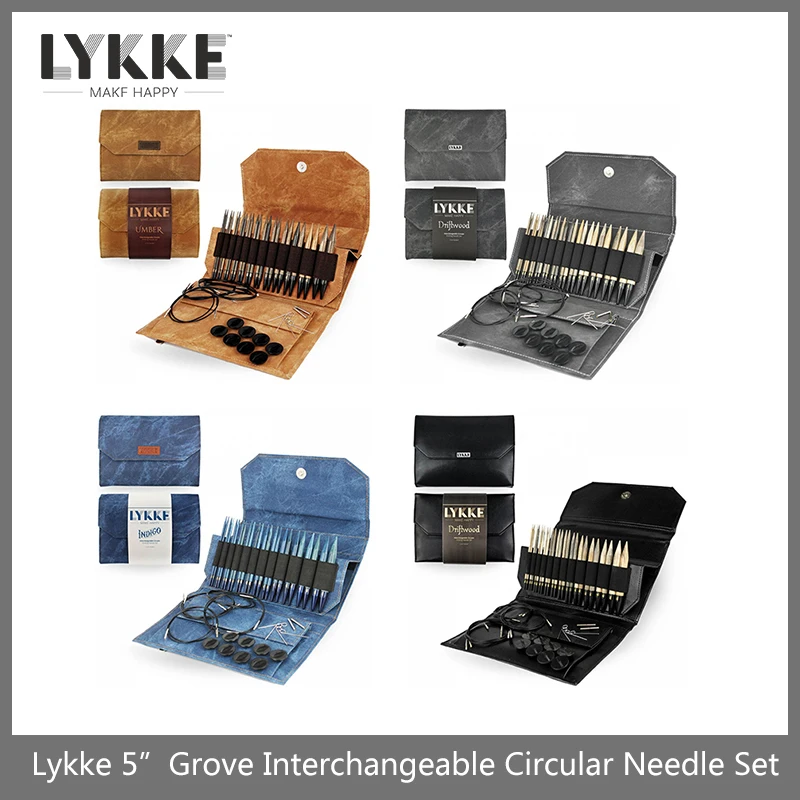 

Набор сменных круглых вязальных спиц LYKKE, 5 дюймов (12,5 см)