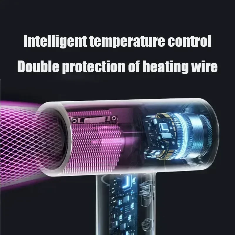 High Speed 100000RPM New Super Portable Wireless USB Charging Hair Dryer Power Wireless Cold/Hot Air Negative Ions 2600mAh 5