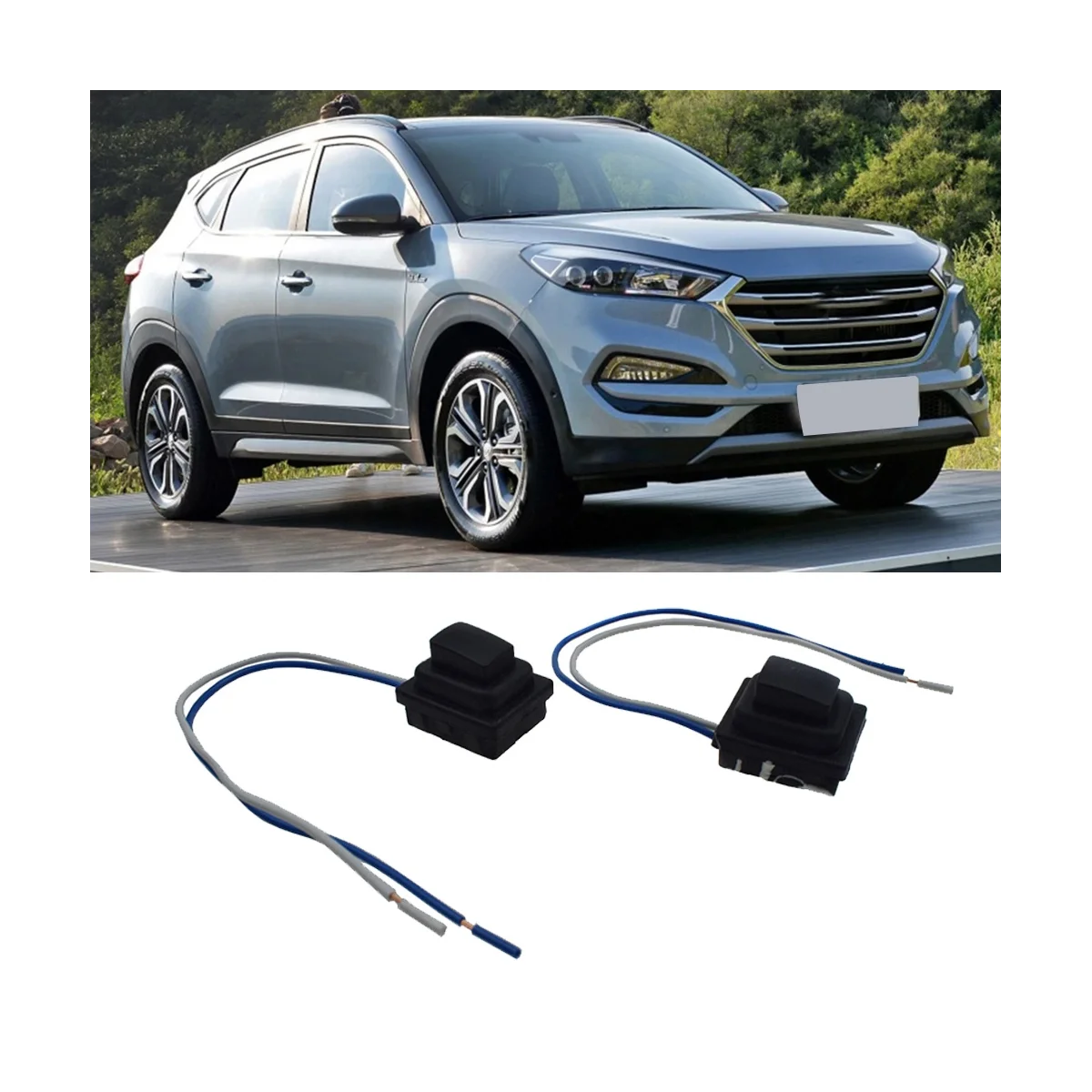 1 Pair Front Door Smart Handle Small Button 82661-D3710 82651-D3710 for Hyundai Tucson Outside Puller Switch