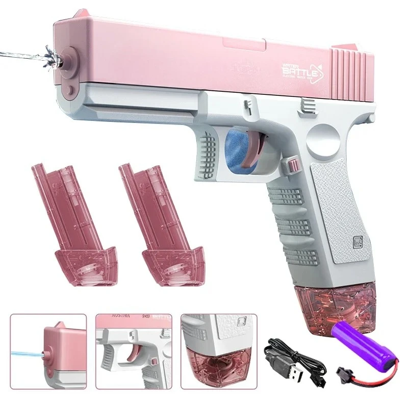 Electric Automatic Water Gun M416 High Pressure Beach Toy For Kids_voghion.com
