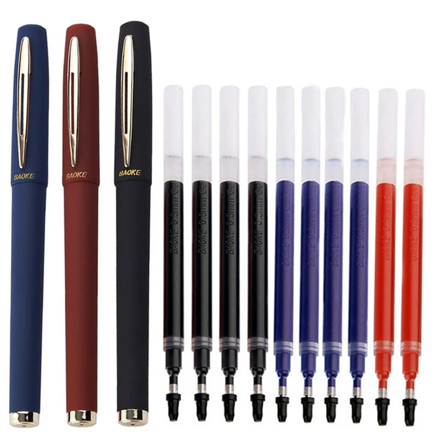 Large Capacity Gel Pen set 1.0/0.7/0.5mm Signature Calligraphy Handwriting Pens Carbon Black/Blue/Red Ball Pen For Business 1