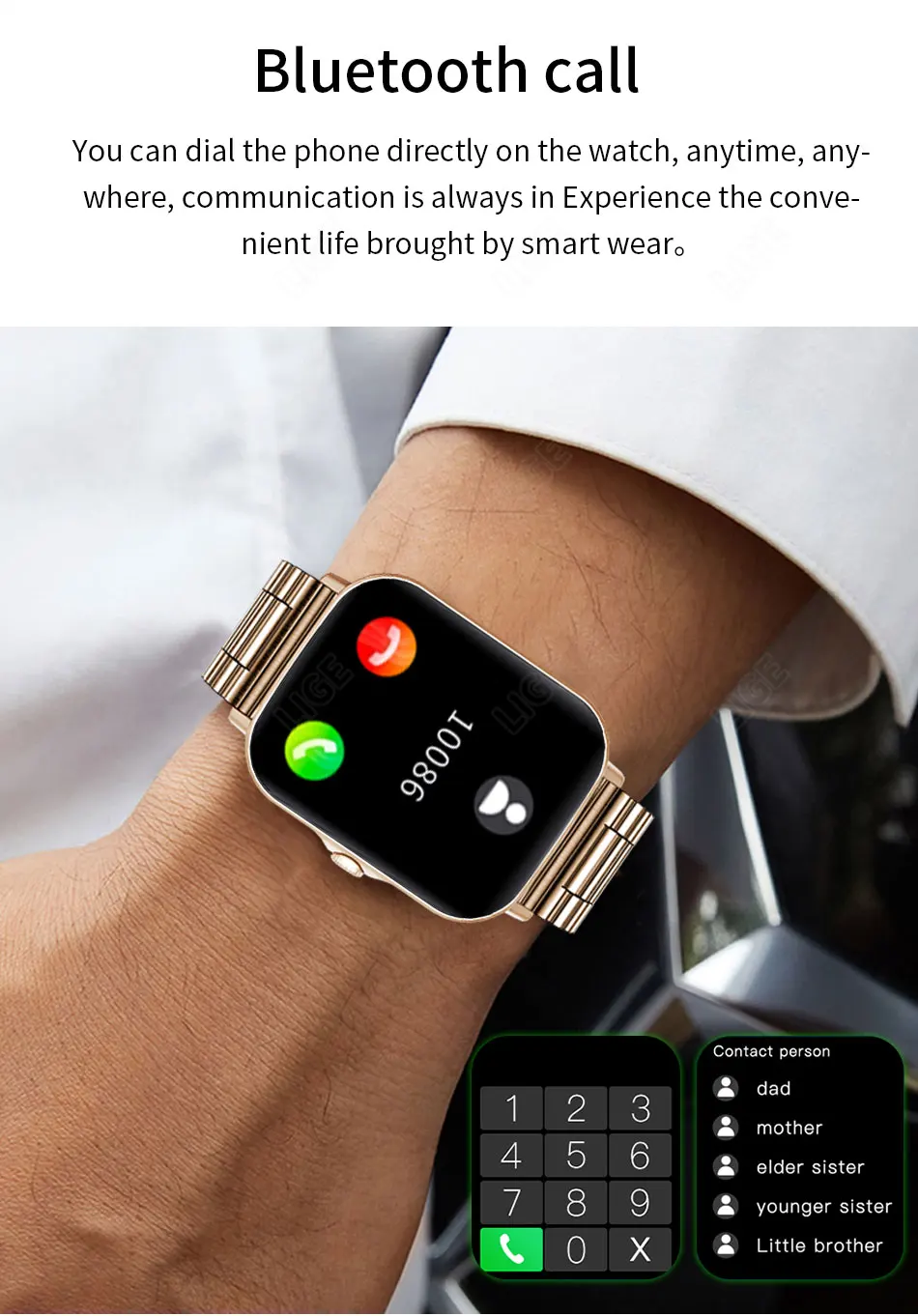 2022 Bluetooth Call Smart Watch Men Multi-Sports Waterproof Temperature Monitor Calories Fitness Clock Smartwatch For Man Women