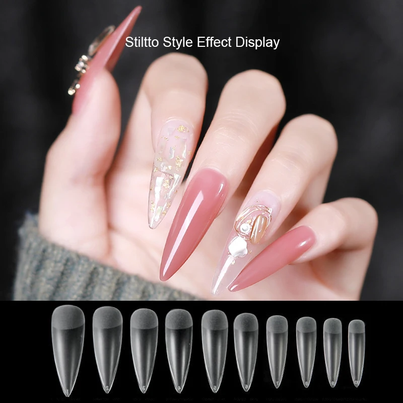 Nailpop Fake Nails Press on Nails Coffin Artificial Nails with Design Full Cover Tips Nail Accessories Tool 120/240pcs