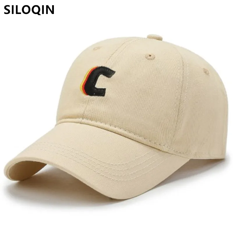 

SILOQIN 2022 Spring Summer Men Women Washed Cotton Baseball Caps Letter Embroidery Personality Couples Sports Cap Snapback Cap
