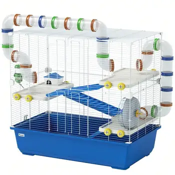 Hamster Cage, 4 Tier Rat Cage with Tunnel Tube System 4