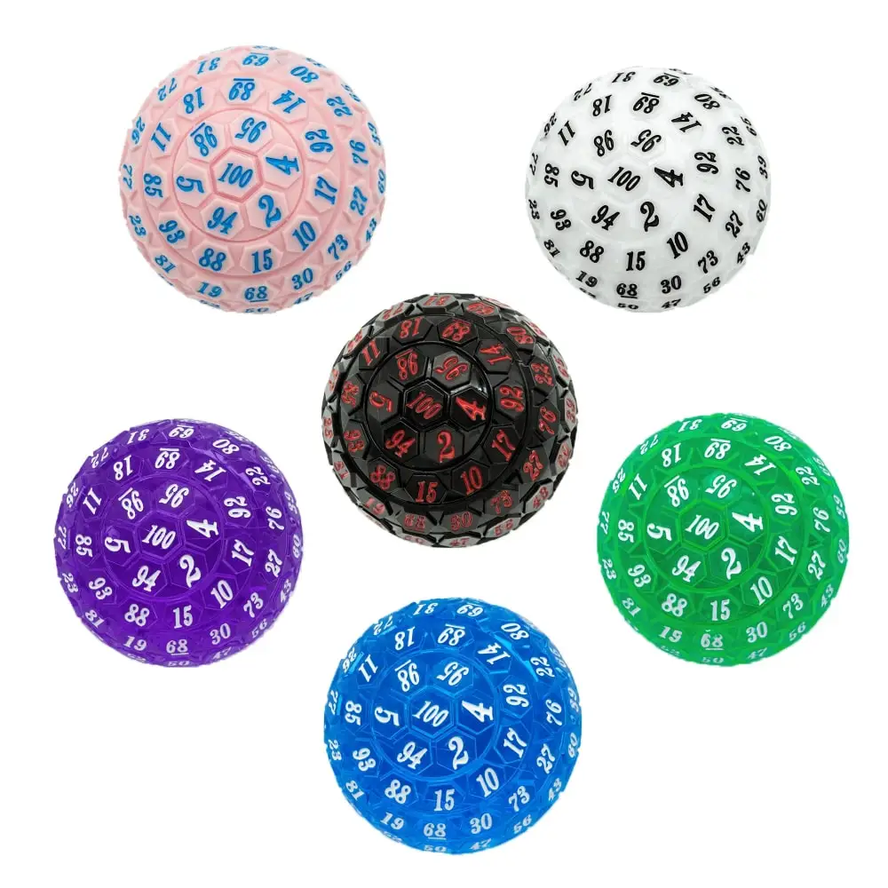 Game Dice Dice Set Acrylic Dice D100 Multi-Faceted 100 Side Polyhedral for Role Playing Board Game Pathfinder Tabletop Games Collectibles