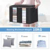 Closet Organizers Storage Bags for Clothes, Large Capacity Clothing Blanket with Reinforced Handle for Clothing Bedding, 2Pack 1