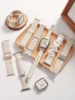 Starlight Series Band For Apple Watch Strap 40mm 41mm 45mm 49mm 44mm 38 Silicone Braided Nylon Bracelet iWatch SE 6 7 8 9 ultra2