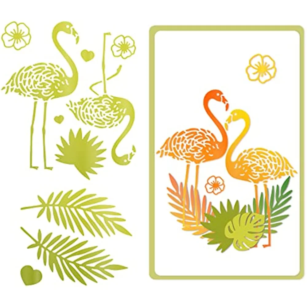 

Лидер продаж тарелка из фольги с фламинго для самостоятельного изготовления фольги, бумаги, цветов и монстеры, для тиснения фольгой для скрапбукинга, декора, изготовления открыток