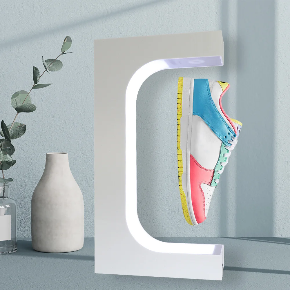 Zwevende Schoenen Display Stand, 360 Graden Roterende Drijvende