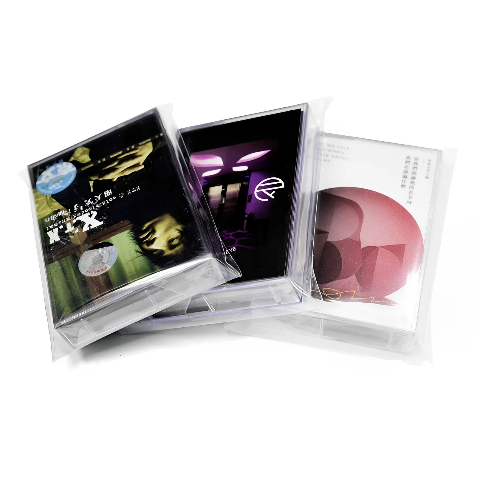 20 PCS Resealable Cassette Tape Bags Clear Dust-proof Protective Outer Sleeves Self-adhesive Waterproof Cassette Tape Container