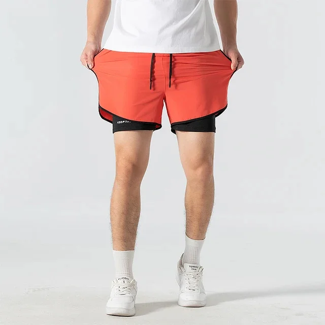 thumbnail image 1 of Pantalones cortos deportivos para hombre, para correr, para entrenamiento, gimnasio, fitness, secado rápido, para sudar, 1 of 5