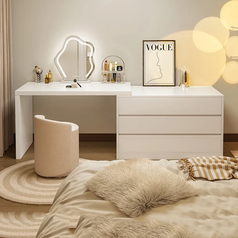 

Makeup Shelf Vanity Dressers Mobile Cabinet Closets Bedroom Dressers Storage Luxury Penteadeira De Maquiagem Modern Decoration