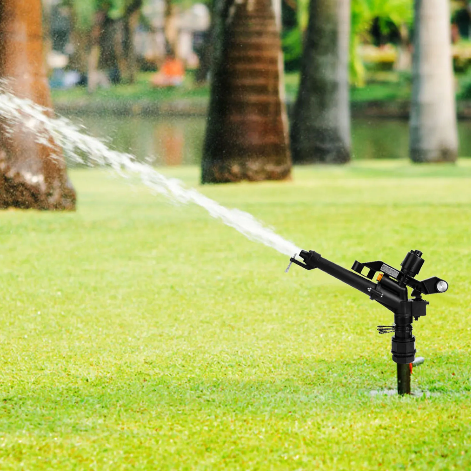 Garden Sprinkler Irrigation Sprinklers 1.5in to 1in DN25 Female Thread Adjustable 360 Degree Rotating Rocking Arm Sprinkler Farm Irrigation