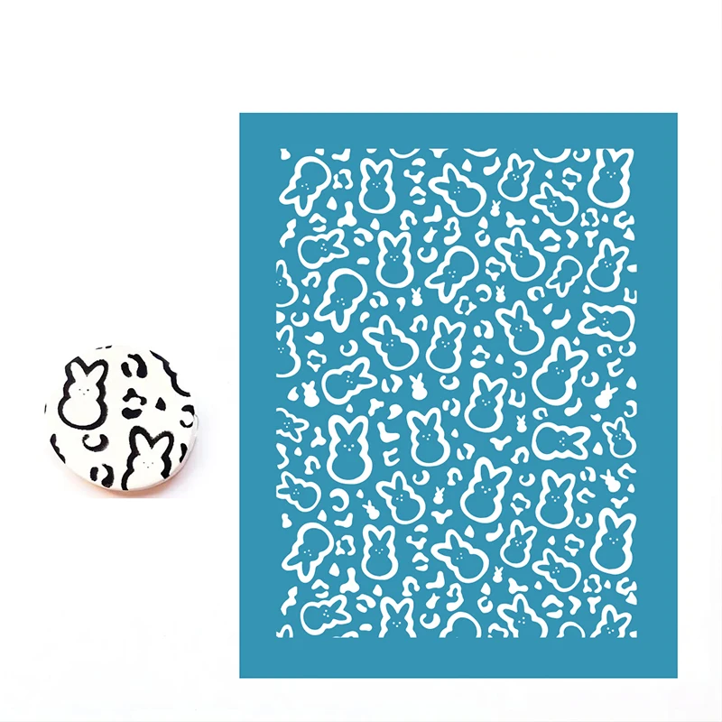 SilkScreenStencilsforPolymerClayReusableSilkscreenPrintKit