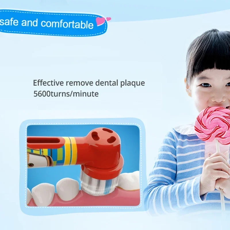 Children's Electric Toothbrush with Soft Bristles and Timer