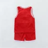 2PCS Children's Summer Fashion Tank Top Basketball Suit Baby Sleeveless Shorts Sports Set 2