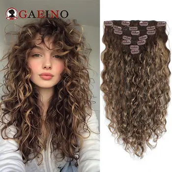 12A Grade Water Wave Clip In Hair Extensions 100% Human Hair Remy 7Pcs/Set Wet and Wavy Clip Ins Hairpieces For Women 14-24Inch