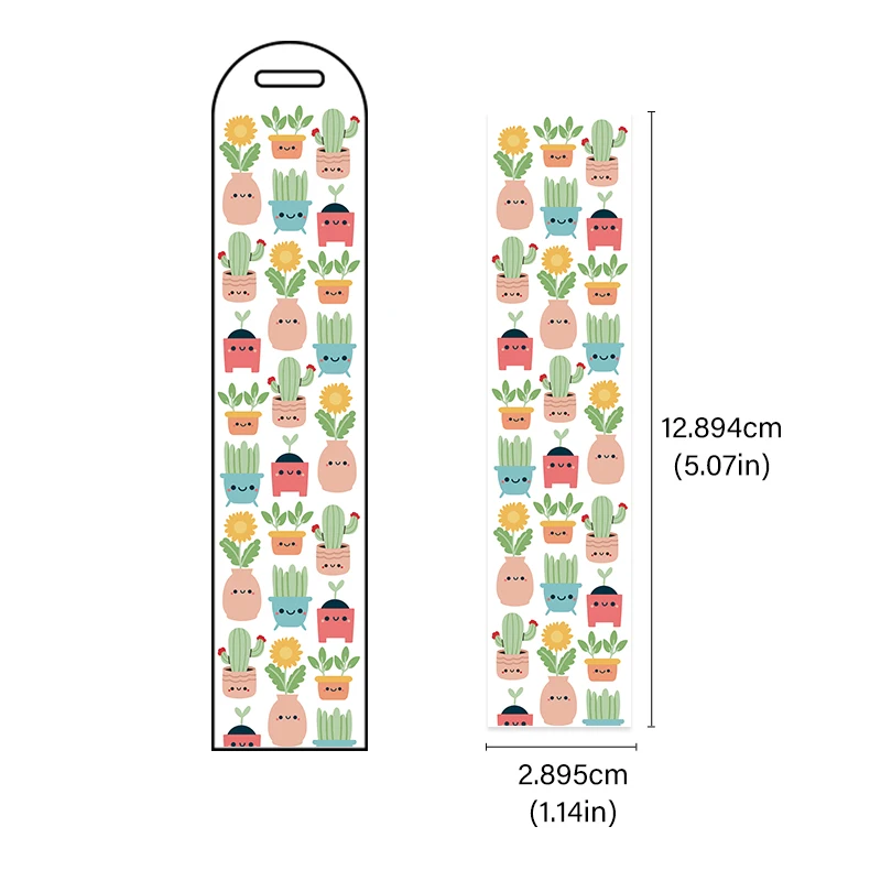 5pcs 1.14*5.07in Bookmark Wrap Waterproof Uv Dtf Bookmark Cute Wrap Transfers