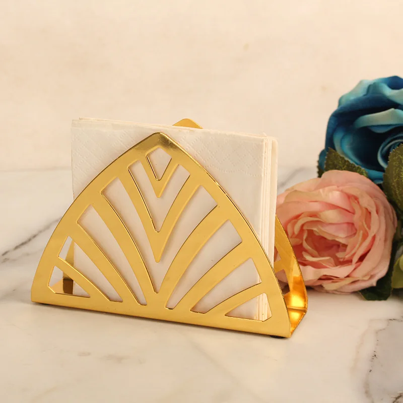 Napkin Holder Gold-plated Square Stainless Steel Towel Tissue Holder