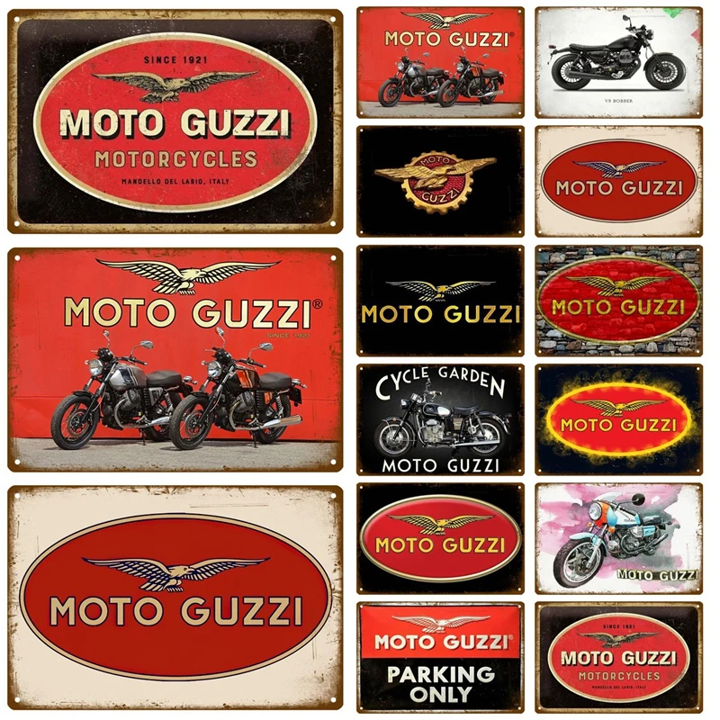 Plaque Métal Vintage Moto Guzzi 1000 Daytona – Décoration Murale