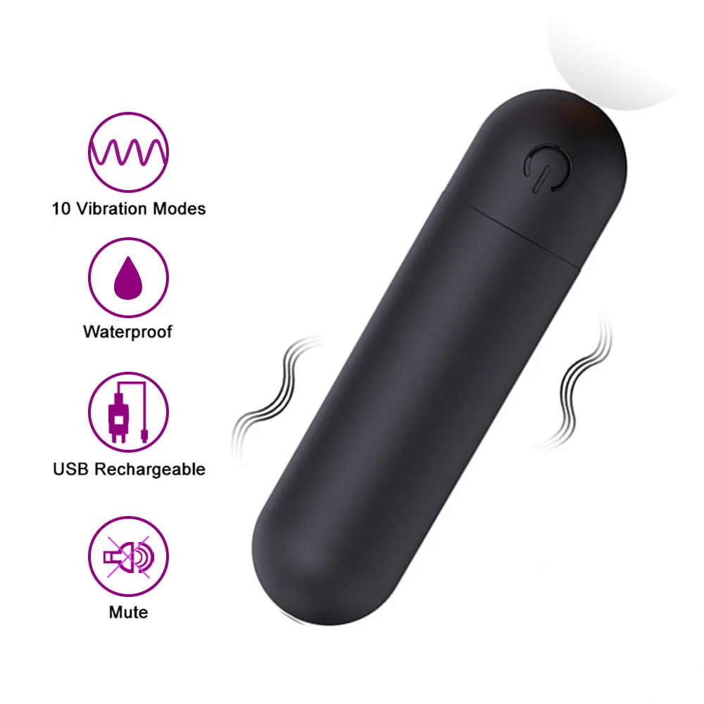 Drahtloser Mini-Dildo-Vibrator, Zauberstab, 10-Frequenz, starker Schock, Massagegerät, Analplug, Sprungei, Sexspielzeug für Erwachsene, Vagina-Masturbation 1
