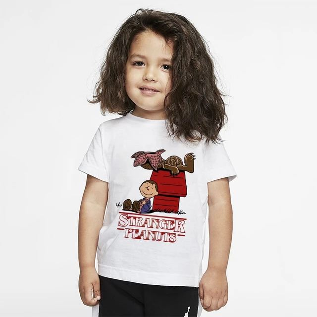 Camiseta de Stranger Things Season Harajuku para niñas, camiseta con gráfico del revés, camiseta divertida de dibujos para niños y niñas, Top niños _ - AliExpress Mobile