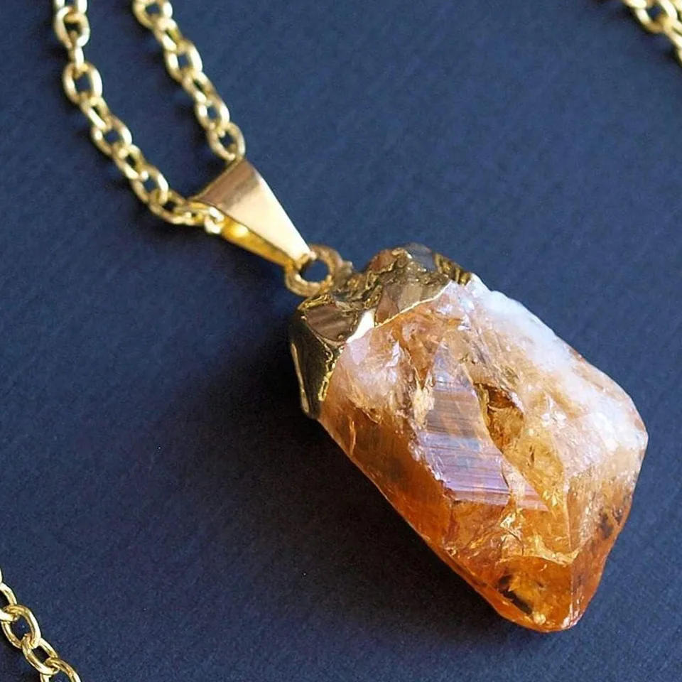 Colgante De Pedras Precosas De Ctrno En Oro Blanco De 14 Qulates - Etsy España