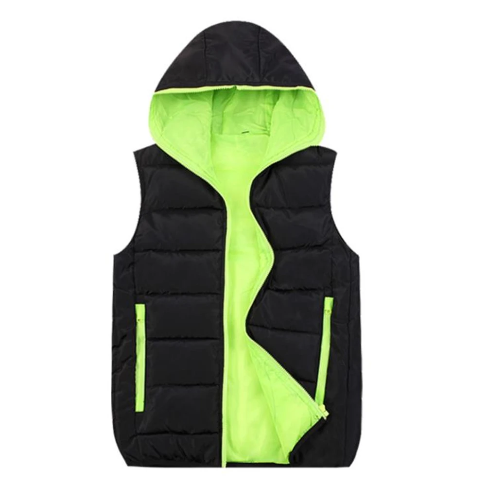 thumbnail image 1 of Chaleco de primavera y otoño para hombre, chaqueta sin mangas a la moda, cálido, con capucha, chalecos de invierno ligeros, gran oferta, chalecos de trabajo para hombre 2024, 1 of 4