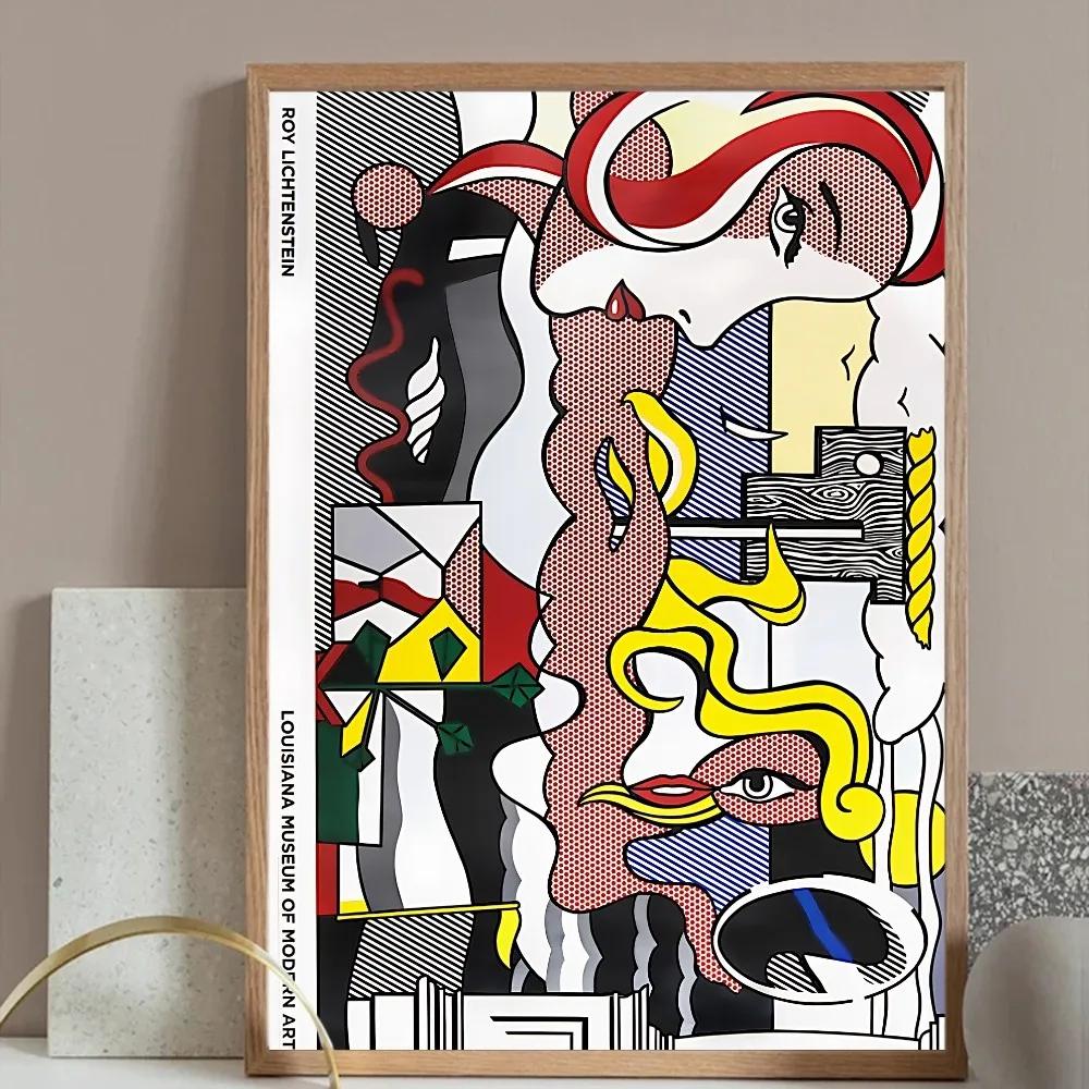 Roy Lichtenstein Pop Art Poster Print, Silk Material Digital Painting, 24x36 Or 47x35 In Rectangle, Framed Or Unframed Artwork For Home Decor From Zxyx, $12.66