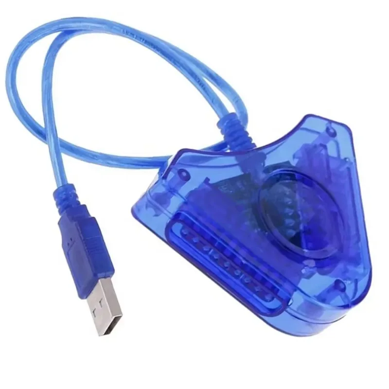 PS2 PC USB 게임 컨트롤러에 대 한 1 Pcs USB 듀얼 플레이어 변환기 어댑터 케이블 CD 드라이버
