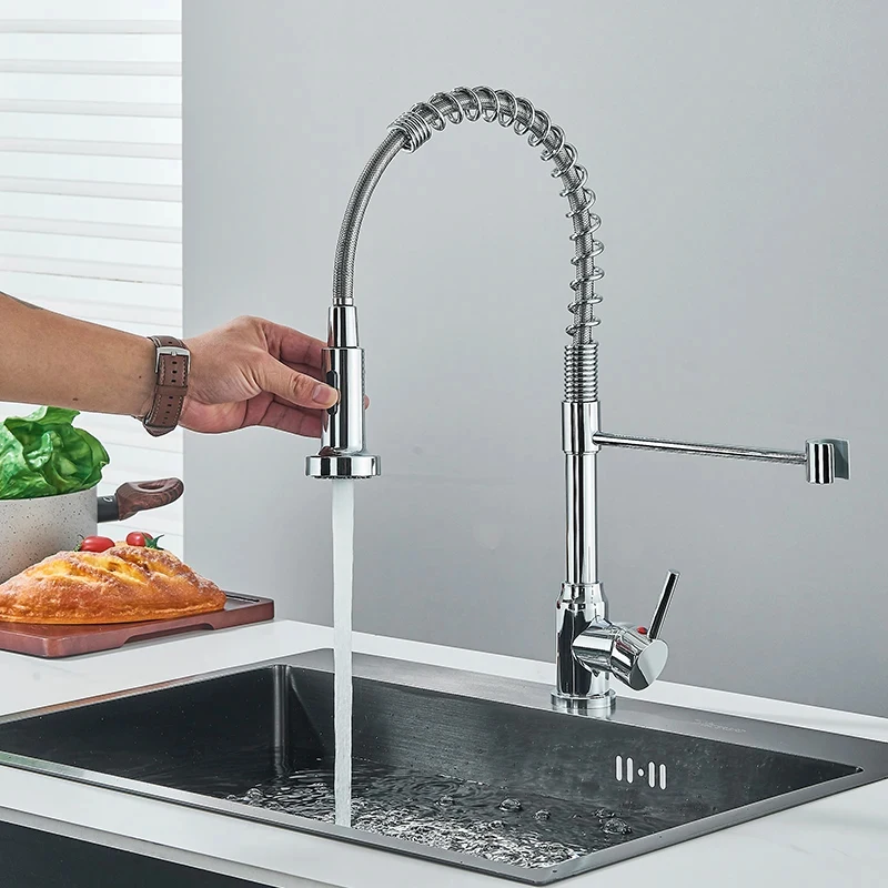 Modern Stainless Steel Pull Down Kitchen Faucet