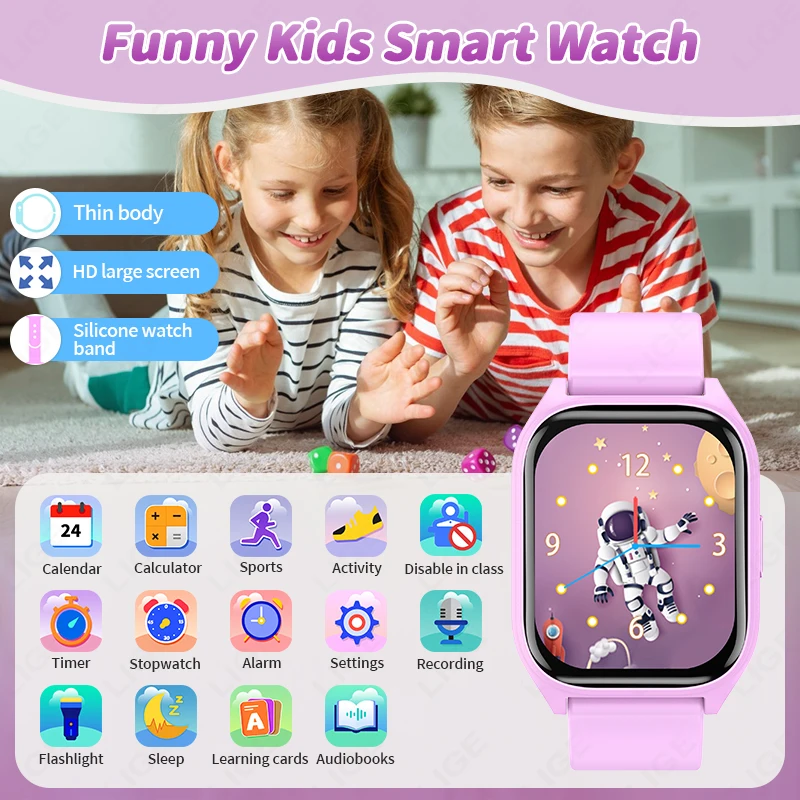 Kids Smart Watch Girls Boys SmartWatch for Kids Smartwatch Gifts for 4-15 Years Old Sports Pedometer Birthday Gift for Children