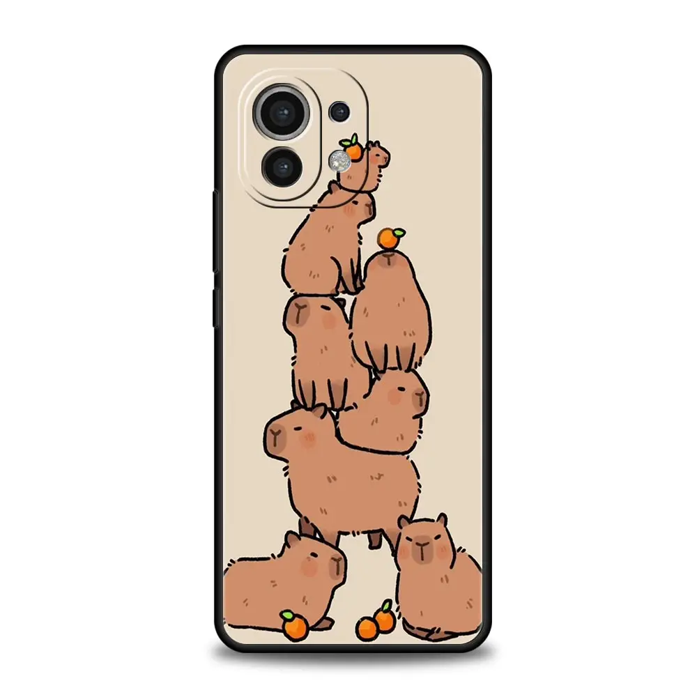Capybara Pattern Luxury Soft Phone Case