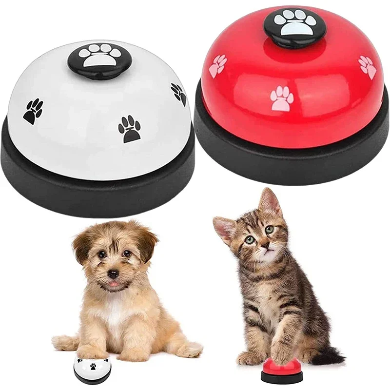 Pet Training Bell Food Reminder Feeding Bell Training Interactive Toys Improve Pet Intelligence Button Speaker Pet Toys Bell For 6