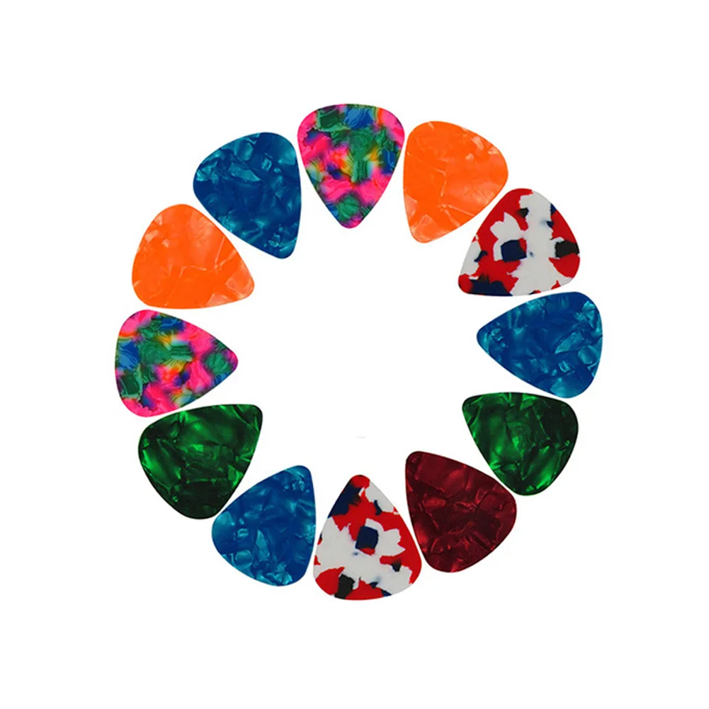 

Celluloid Picks Guitar Picks Mix Color Acoustic Electric Bass Guitar Smooth Surface Specific Pattern Guitars Basses