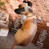 3D Lifelike Animal Cute Bend Dog Printed Throw Pillow Funny Dog Head Cosplay Children Favorite Toy Cushion for Home 2
