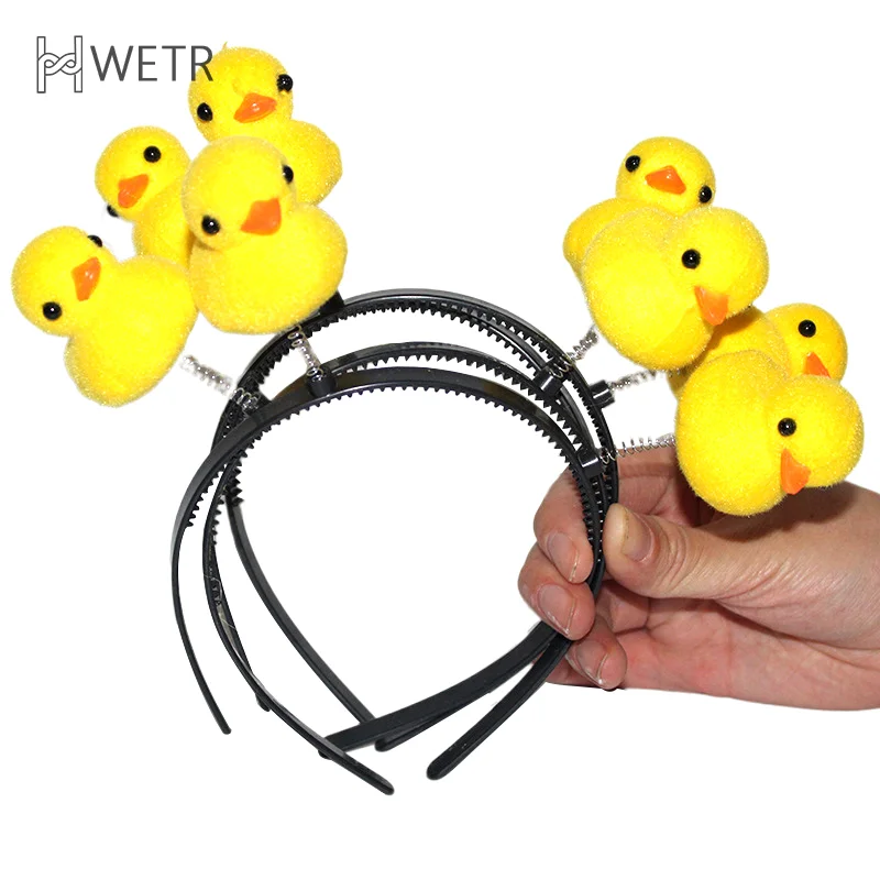 Cartoon niedlichen kleinen gelben Ente Stirnband Kopfschmuck Make-up dünne Haare Reifen waschen Gesicht Haarband für Frauen Mädchen Haarschmuck
