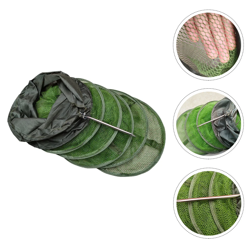 

Net Fishing Landing Fish Minnow Nets Cast Mesh Collapsible Bait Traps Basket Crab Bag Cage Casting Crawfish Foldable Baits