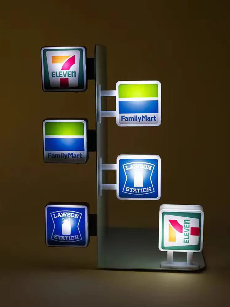 Trendiger Kühlschrankmagnet im Convenience-Store-Stil, Miniaturmodell mit Magnetischer Anziehungskraft, Dekorative Nachtbeleuchtung, Atmosphärisches Licht, Leuchtende Beschilderung – Detail 14